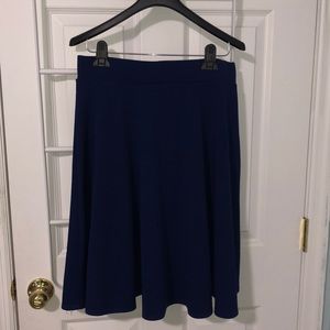 JM Fleurette XL Midi A-Line Navy Blue Skirt